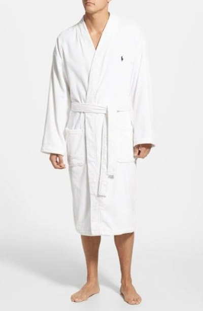 Polo Ralph Lauren Cotton Fleece Robe In White