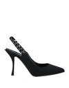 DOLCE & GABBANA DOLCE & GABBANA WOMAN PUMPS BLACK SIZE 5.5 SILK, VISCOSE,11718744ES 12