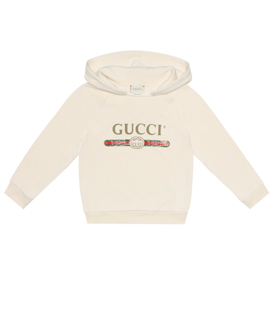 Gucci Kids' Logo Print Sweatshirt In White