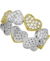 ESSENTIALS AND NOW THIS CUBIC ZIRCONIA HEART RING IN SILVER- AND GOLD-PLATE