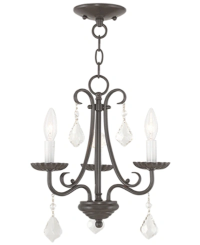Livex Daphne 3- Light Metal Chandelier In Bronze