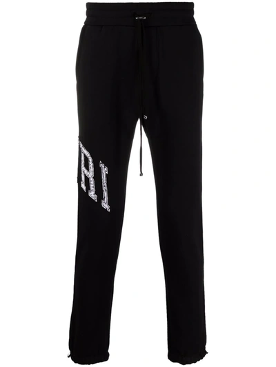 Amiri Black Logo Varsity Lounge Pants