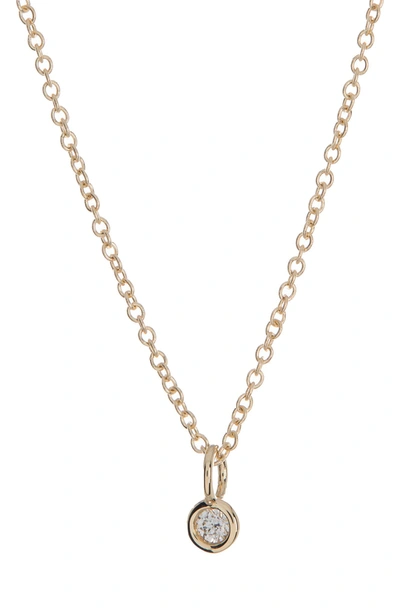 Ron Hami 14k Yellow Gold Bezel Solitaire Diamond Pendant Necklace In Yellow Gold/diamond