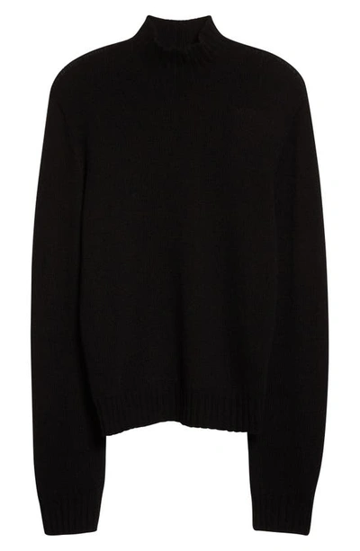 The Row Essentials Kensington Cashmere Turtleneck Sweater In Black
