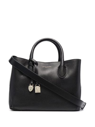 Aspinal Of London London Leather Tote In Black