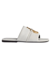 Jw Anderson Anchor Logo Leather Slides In White