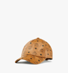 Mcm Visetos-print Adjustable Cap In Cognac