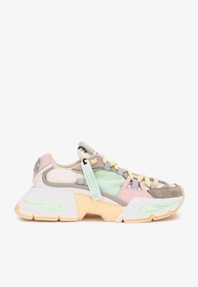 Dolce & Gabbana Airmaster Low-top Color-block Sneakers In Multicolour