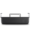 Calphalon Premier Hard-anodized Nonstick 16in Roasting Pan With Rack In Black/stainless Steel