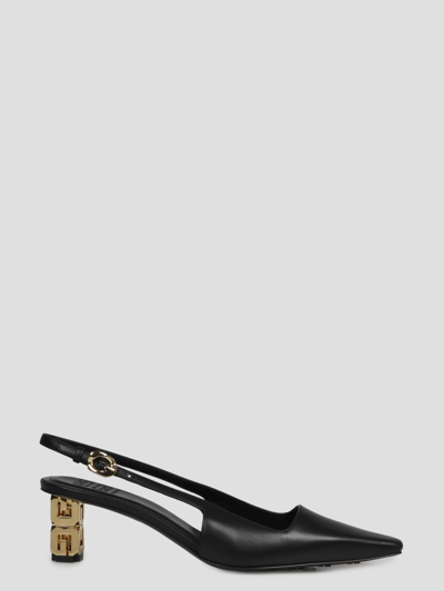 Givenchy 50mm G Cube Slingback Pumps In Black