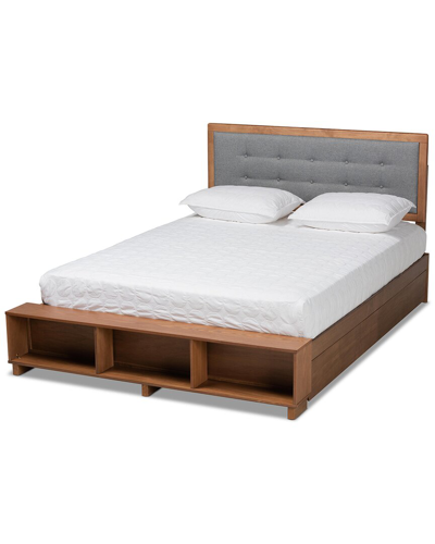 Baxton Studio Cosma 4-drawer Queen Platform Storage Bed In Grey