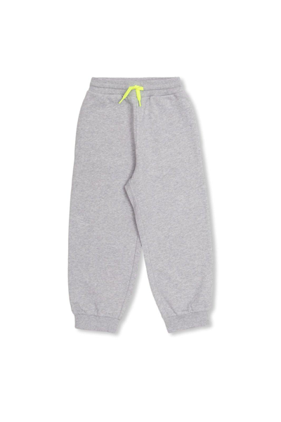 Fendi Kids' Logo Printed Drawstring Sweatpants In Grey