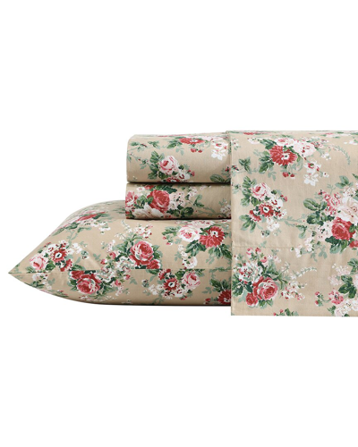Laura Ashley Ashfield Percale Sheet Set In Ashfield Camel