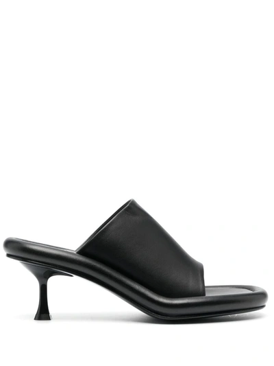 Jw Anderson Black Bumper Tube Sandals In 999 Black