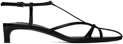 Jil Sander Black Pointed Heeled Sandals