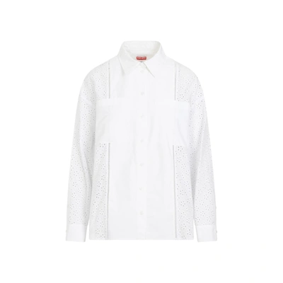 Kenzo White Broderie Anglaise Shirt