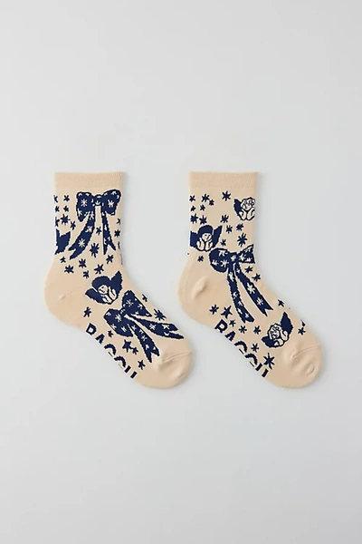 Baggu Cherub Bows Crew Sock In Cherub, Women's At Urban Outfitters