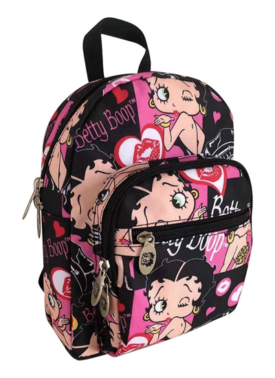 Betty Boop Women's Mini Backpack In Pink Multi