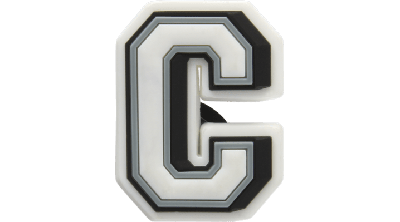 Jibbitz Letter C In White/black