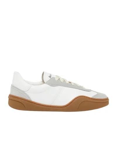 Acne Studios Laced Sneakers In White Brown
