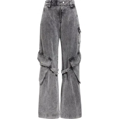 Acne Studios Mid-rise Cotton Canvas Cargo Pants In Grey