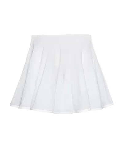 Alaïa White Fine Knit Skater Mini Skirt