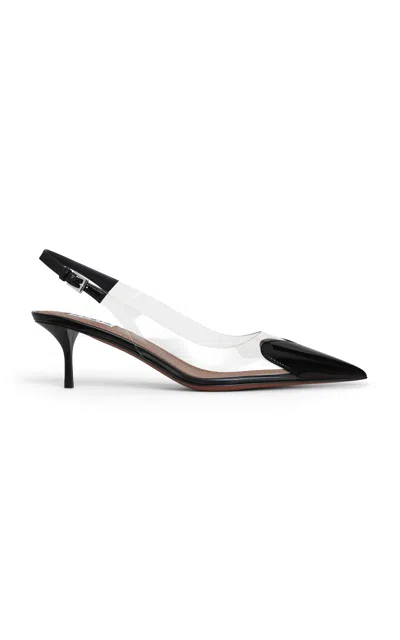 ALAÏA LE CŒUR PATENT LEATHER SLINGBACK PUMPS