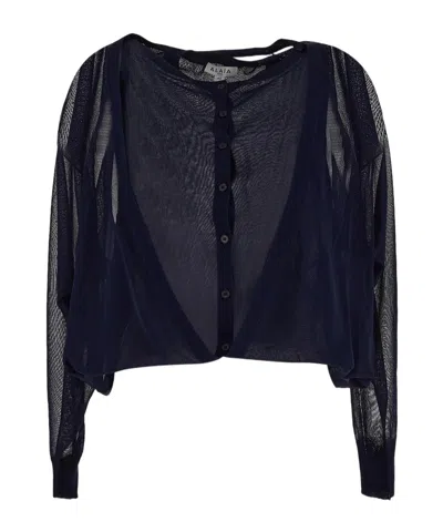 Alaïa Long-sleeved Sweater In Blue