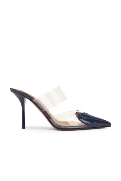 Alaïa Le Caur 90 Pu And Patent-leather Mules In Noir