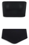 Alaïa Stretch-jersey Bandeau Bra And Briefs Set In Black
