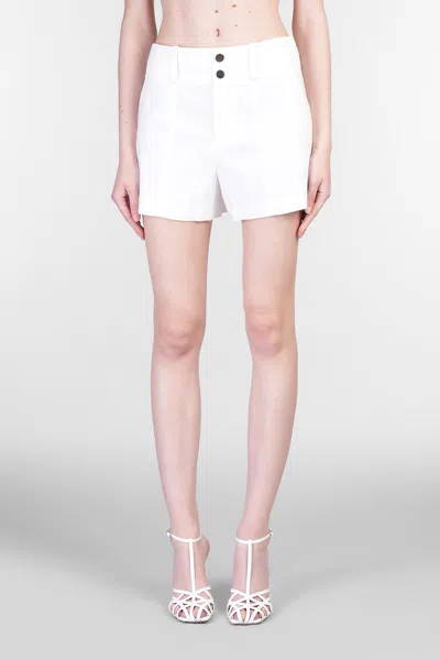 Alice And Olivia Mame Shorts In White Linen