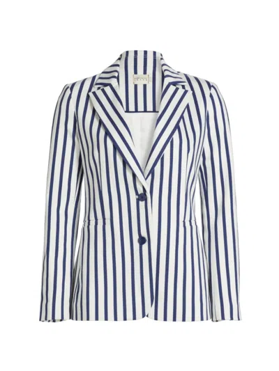 Alice And Olivia Breann Striped Blazer In Admiral S