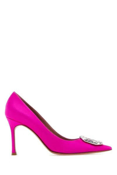 Amina Muaddi Camelia 100mm Crystal-embellished Pumps In Pink