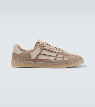 Amiri Pacific Bones Suede Sneakers In Brown