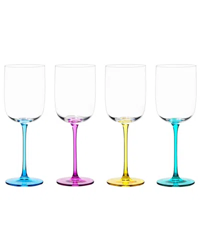 Anton Studio Designs Set Of 4 Gala Wine Glasses In Multi