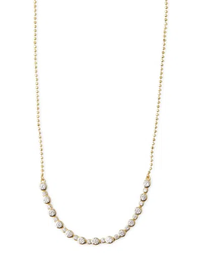 Argento Vivo Silver Cz Necklace In Gold