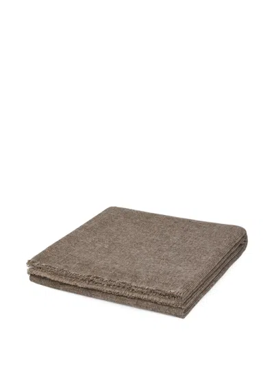 Armani Collezioni Knitted Blanket In 褐色