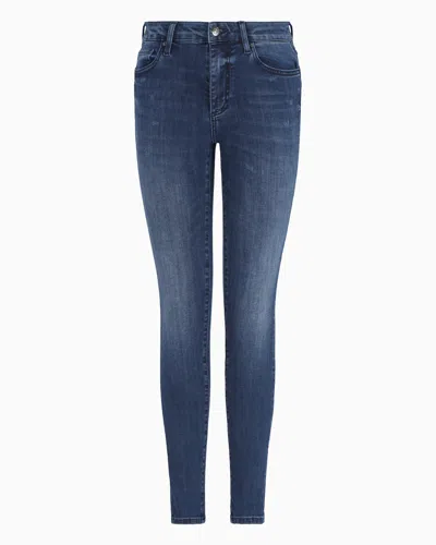 Armani Exchange Super Skinny Jeans In Blue