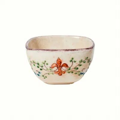 Arte Italica Medici Square Bowl In Beige In Multi