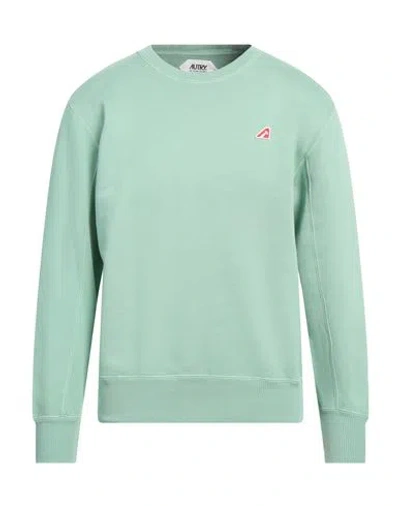 Autry Man Sweatshirt Light Green Size M Cotton, Elastane