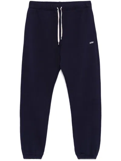 Autry Navy Blue Logo-embroidered Track Trousers