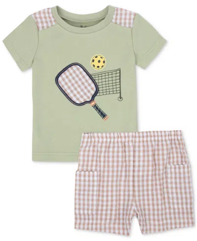 Baby Essentials Baby Boys 2-pc. Pickleball T-shirt & Shorts Set In Green