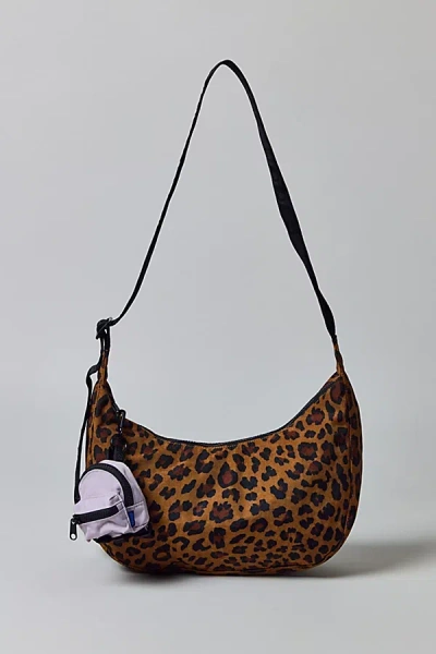 Baggu Medium Nylon Crescent Bag In Leopard At Urban Outfitters In Animal Print