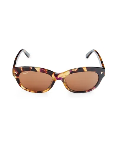 Bally Women's 54mm Oval Sunglasses In Havana