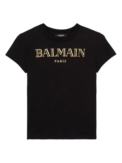 Balmain Paris Kids T-shirt In Black