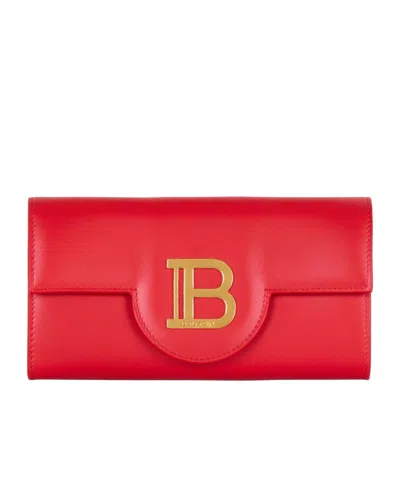 Balmain Rectangular Shoulder Bag In Red
