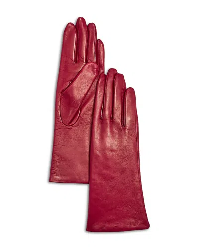 Bloomingdale's Cashmere Lined Leather Gloves - Exclusive In Wine