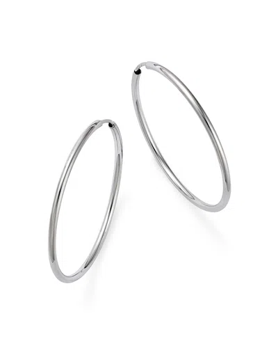 Bloomingdale's 14k White Gold Small Endless Hoop Earrings - Exclusive