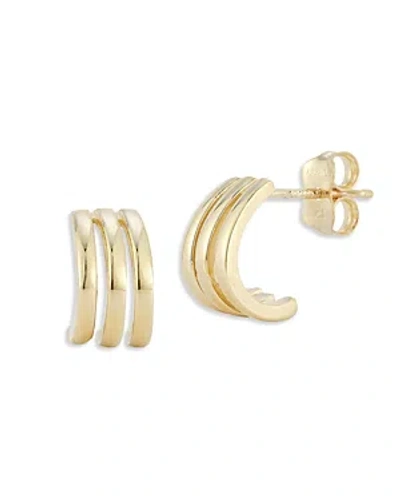 Bloomingdale's Polished Small Triple Hoop Earrings In 14k Yellow Gold - 100% Exclusive