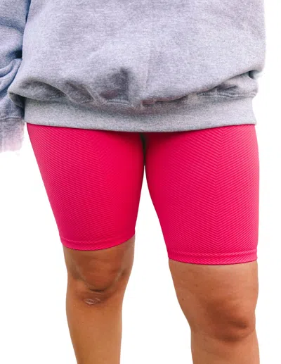 Blue B Pop Biker Short In Hot Pink